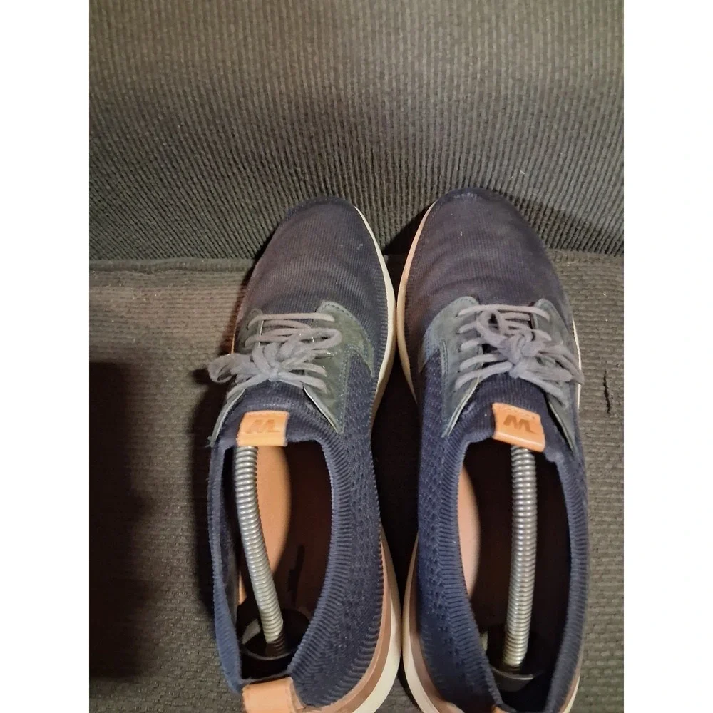 Wolf & Shepherd‎ Swiftknit Derby Shoes Men's Size 11 Navy Leather Pull Tab